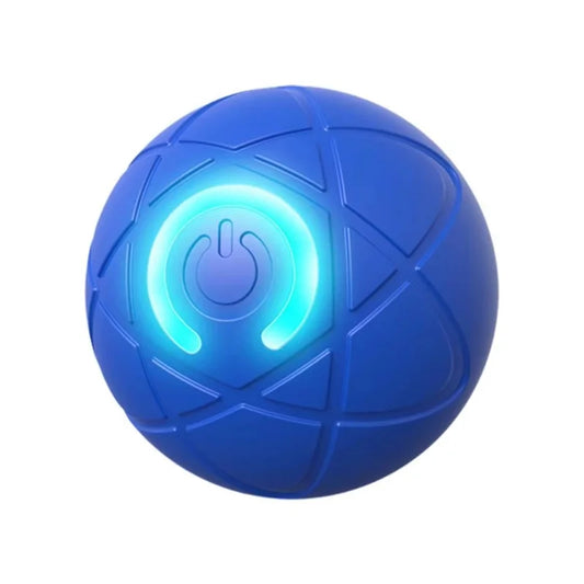 Self-rolling pet ball shown from multiple angles