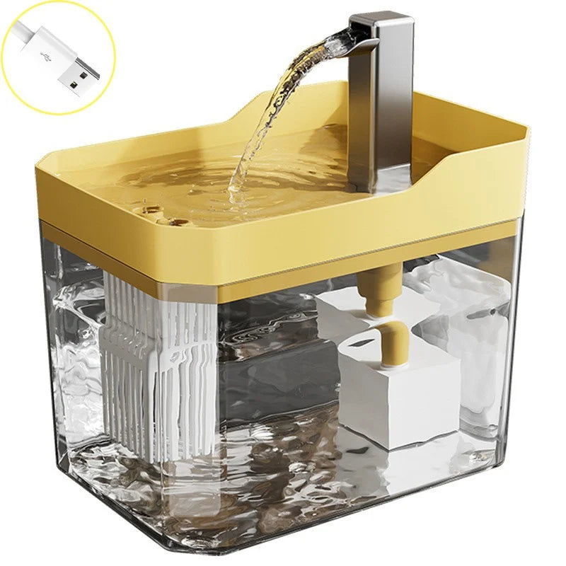 Pet water fountain USB power connection