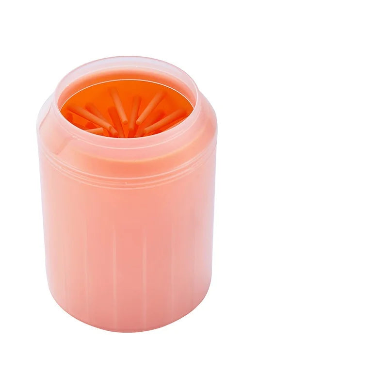 Paw cleaning cup held for portability