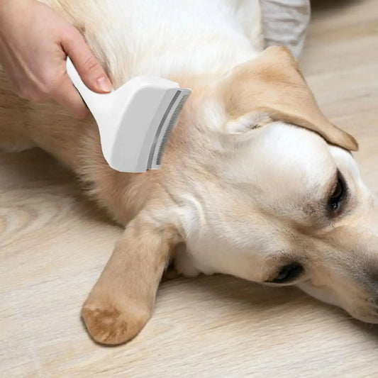 Deshedding brush ergonomic non-slip handle