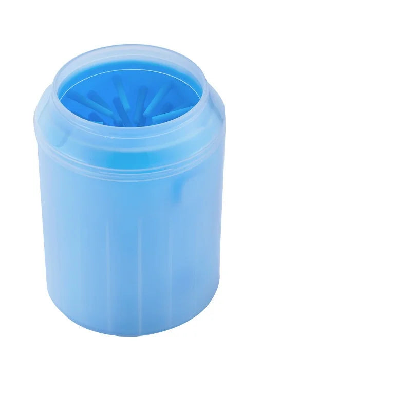 Paw cleaning cup lid and twist mechanism detail