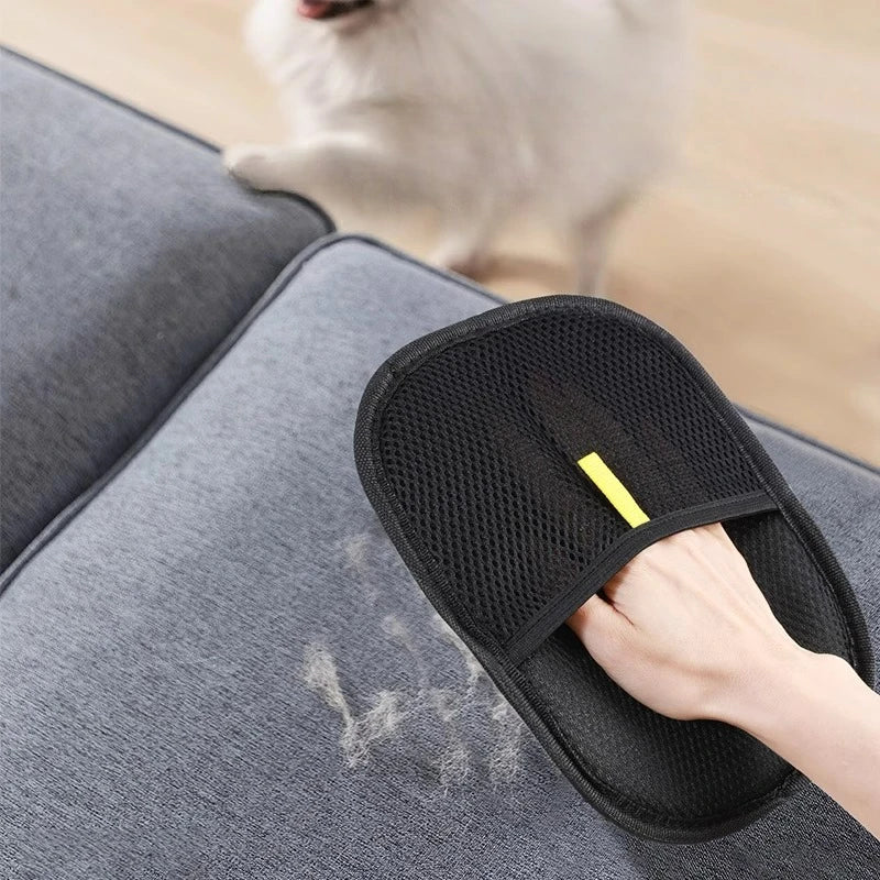 Pet hair removal glove textured surface detail