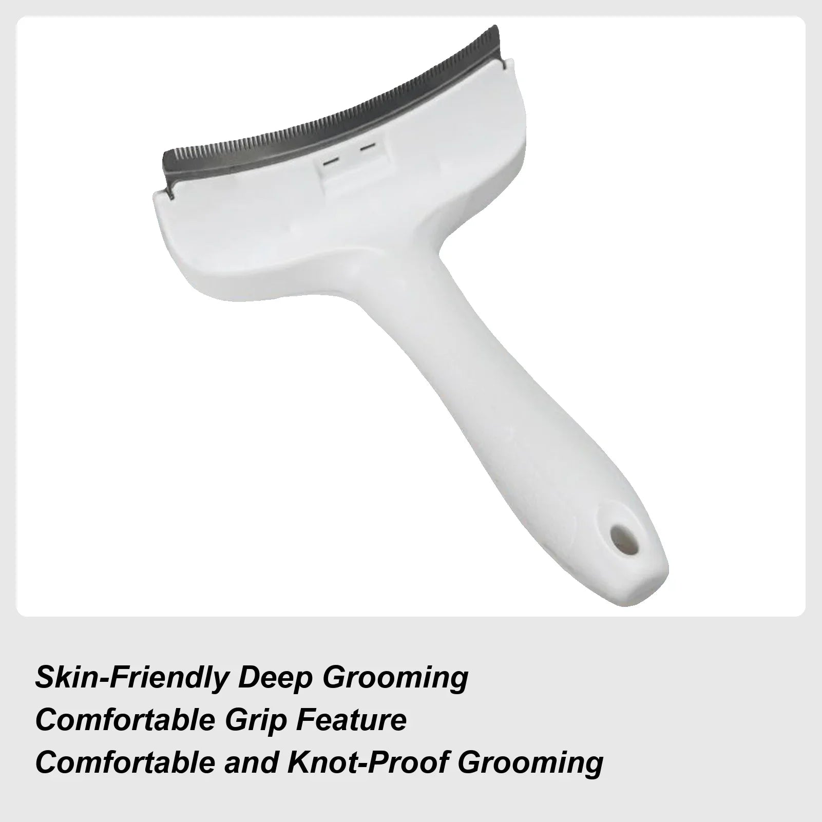 Deshedding brush rounded bristle detail