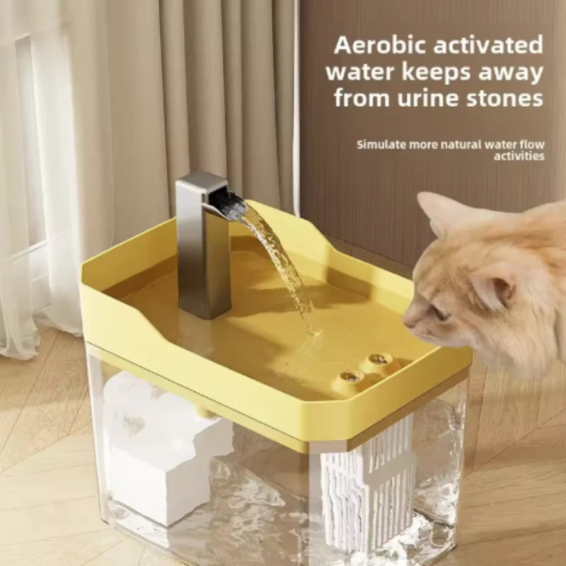 Filtered automatic pet water fountain by Fenwick & Fur