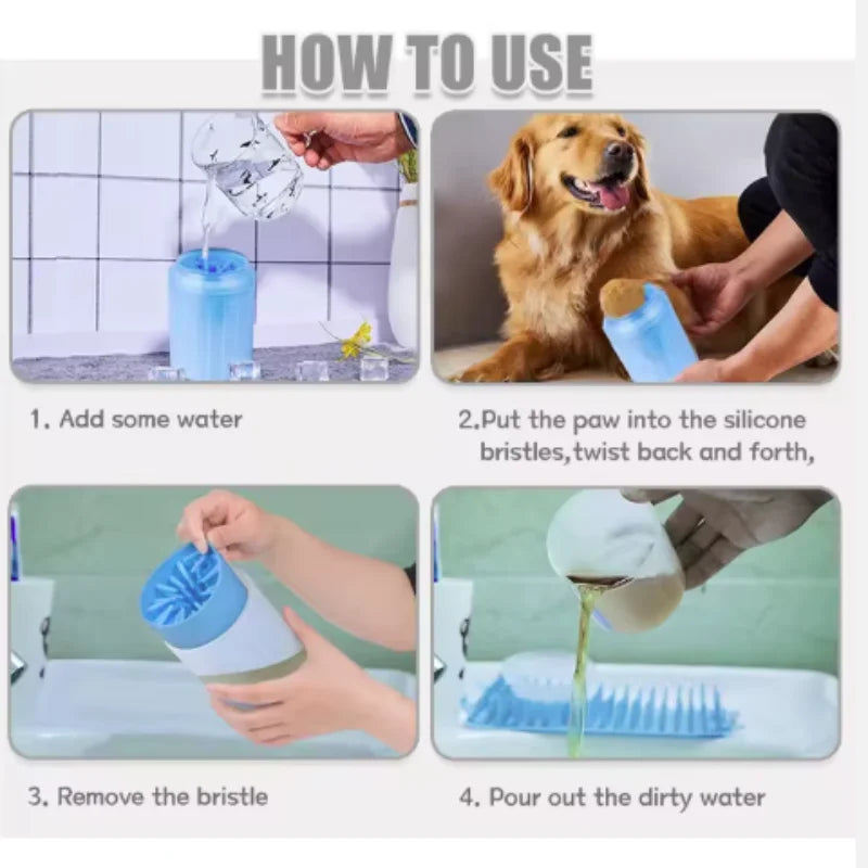 Paw cleaning cup colour options