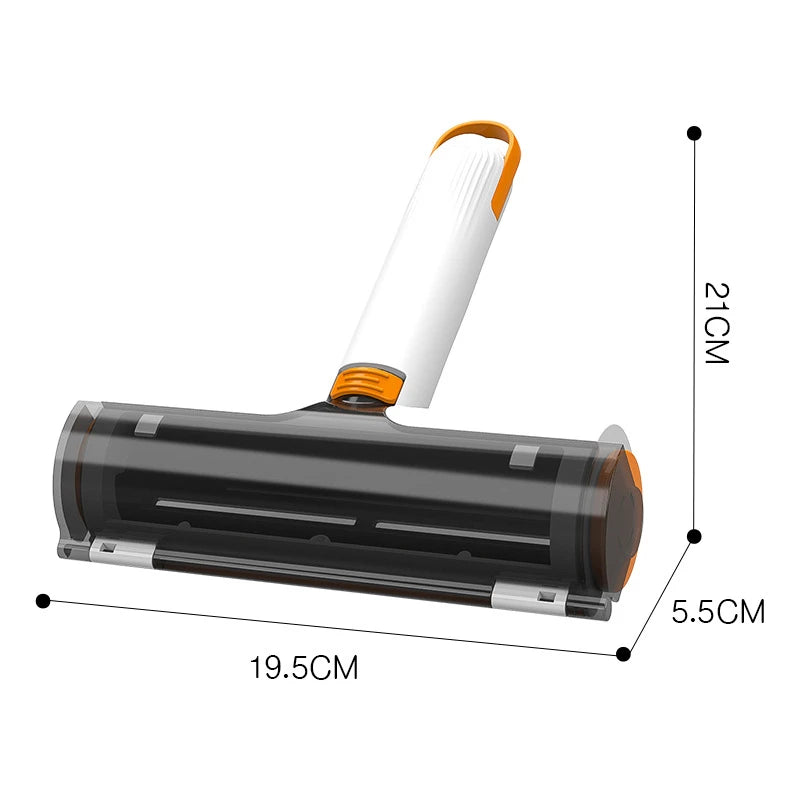 Hair remover roller handle and grip detail