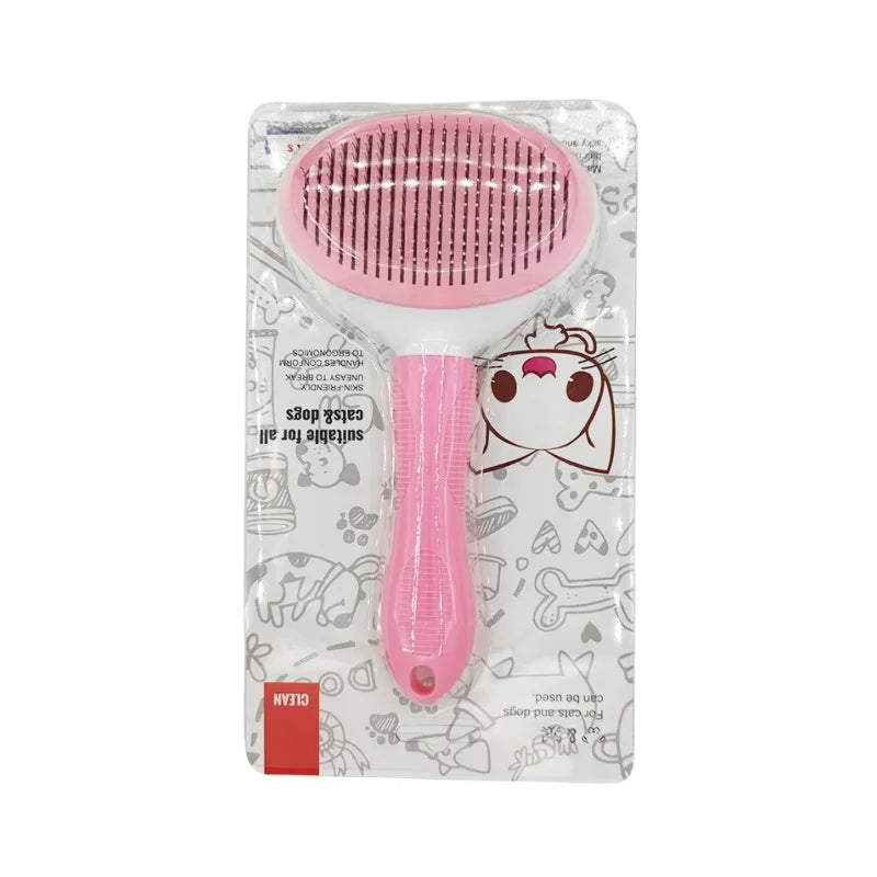 Self-cleaning grooming brush gift box packaging